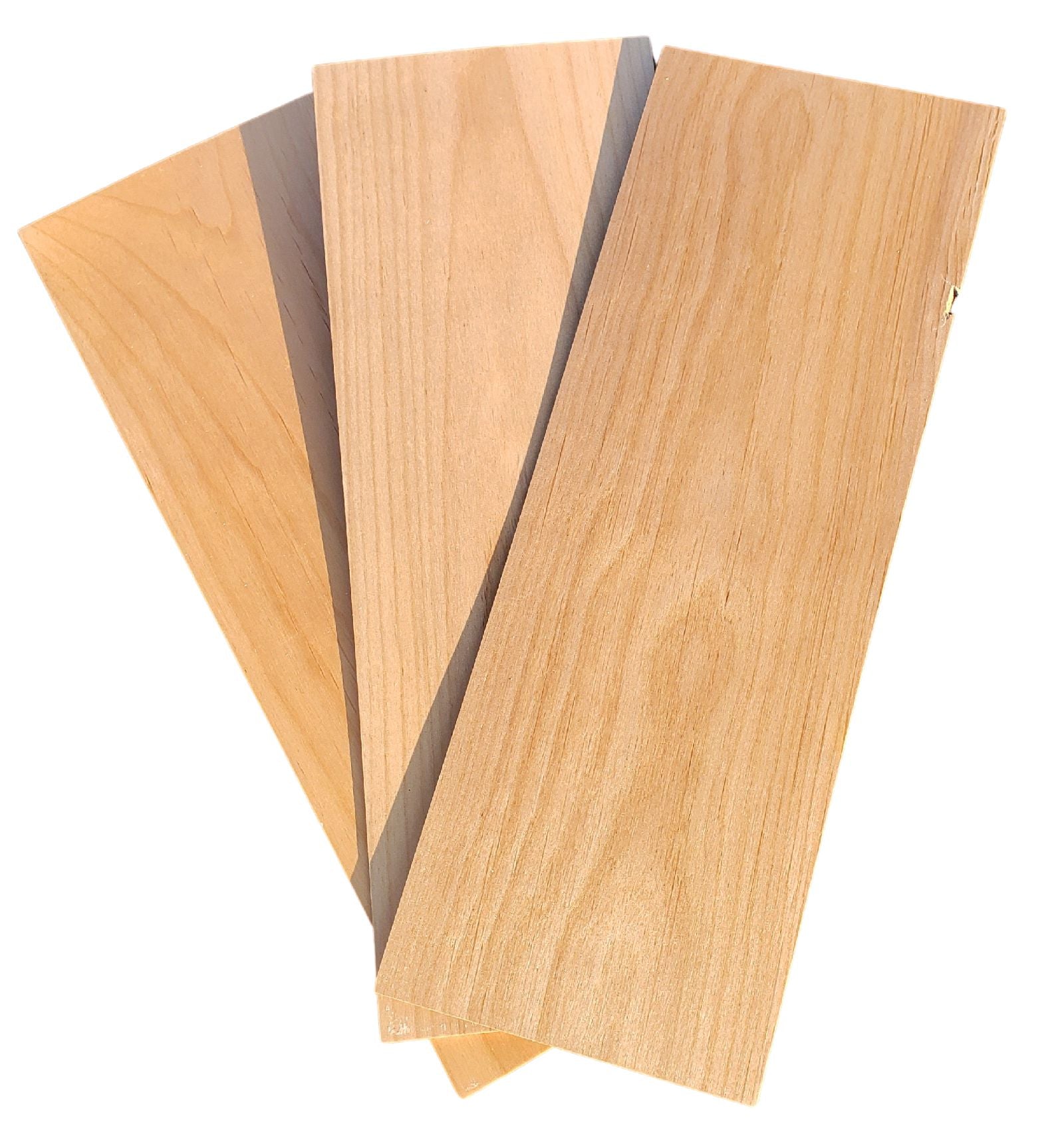 Alder Wood Strips, 1/4" thick 6" x 18" Pack of 12